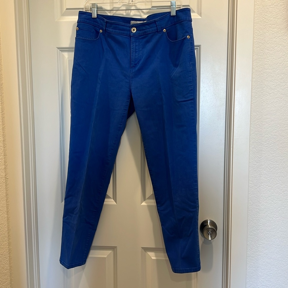 Chico’s platinum denim blue size 2.